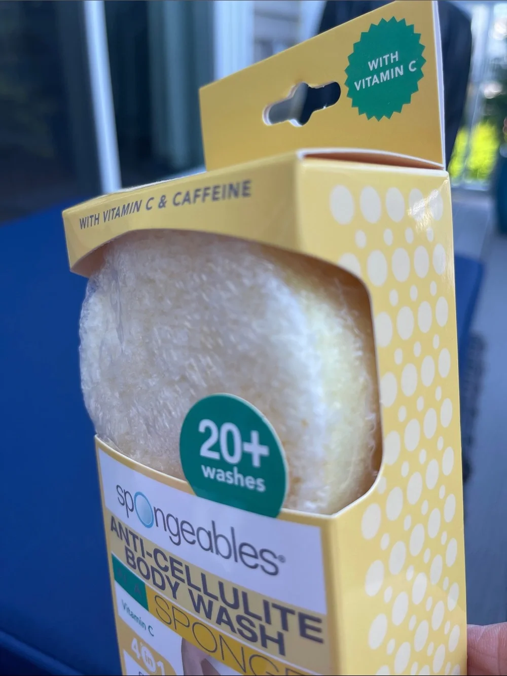 Spongeables Anti-Cellulite Body Wash Sponge - Yellow. NWT